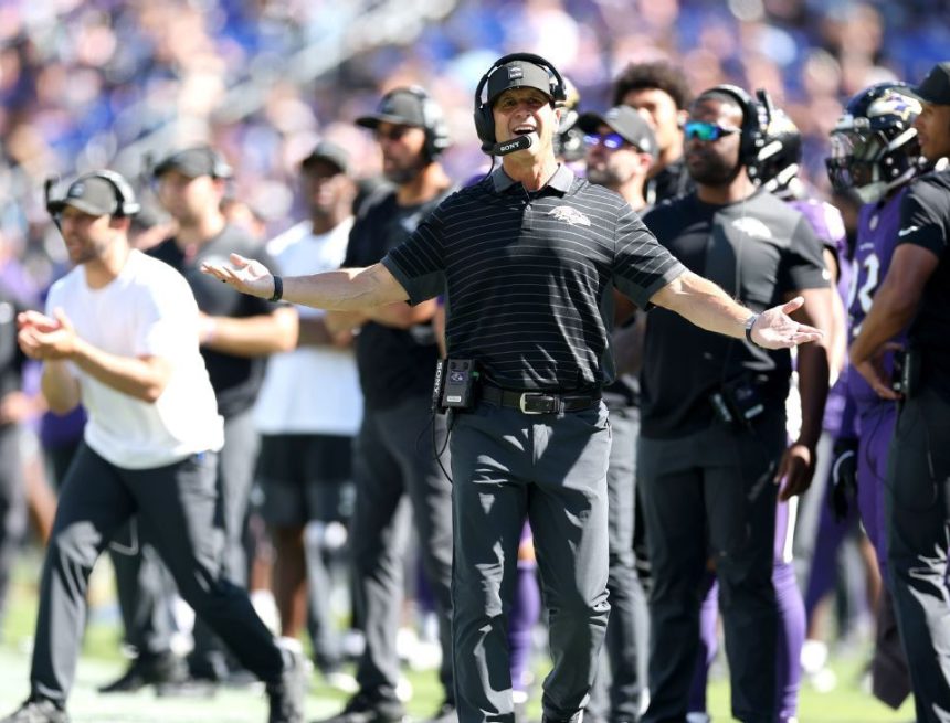 John Harbaugh says spiraling Ravens must 'stick together'