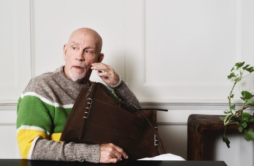 John Malkovich stars in the new JW Anderson Loafer Bag campaign.