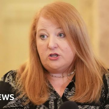 Justice minister condemns 'mob' outside home