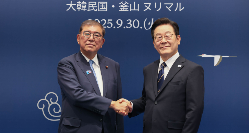 Lee, Ishiba pledge to work toward North Korean denuclearization at last talks
