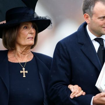 Lady Annabel Goldsmith and her son Ben Goldsmith in 2014.