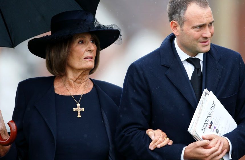 Lady Annabel Goldsmith and her son Ben Goldsmith in 2014.