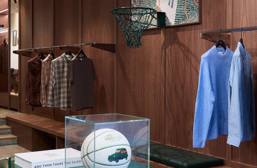 Copenhagen-based brand Les Deux's new Paris flagship in the Marais.