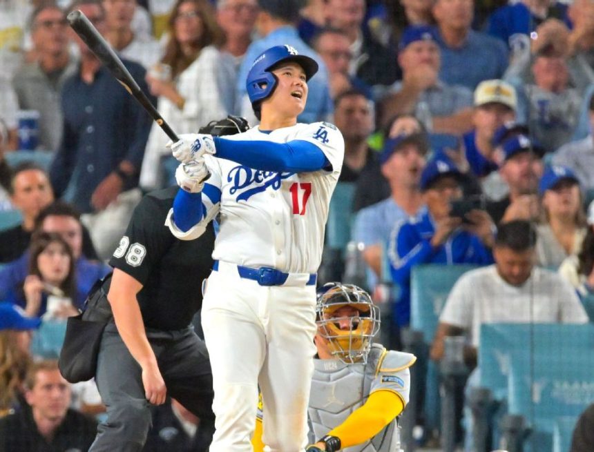 Ohtani's 3 HRs, 10-K gem spark Dodgers' NLCS sweep of Brewers