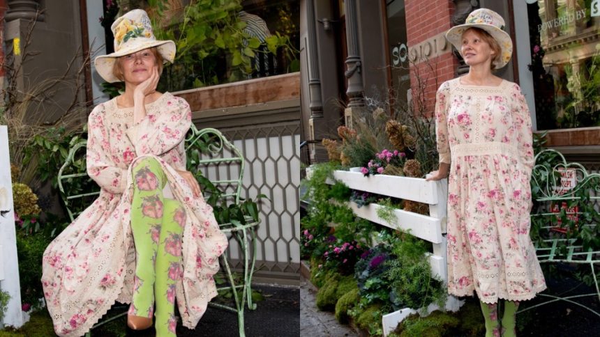 Pamela Anderson's Floral Dress Steals the Show at the Sonsie On Saturday, Pamela Anderson attended her Sonsie pop-up, clad in a floral dress.
