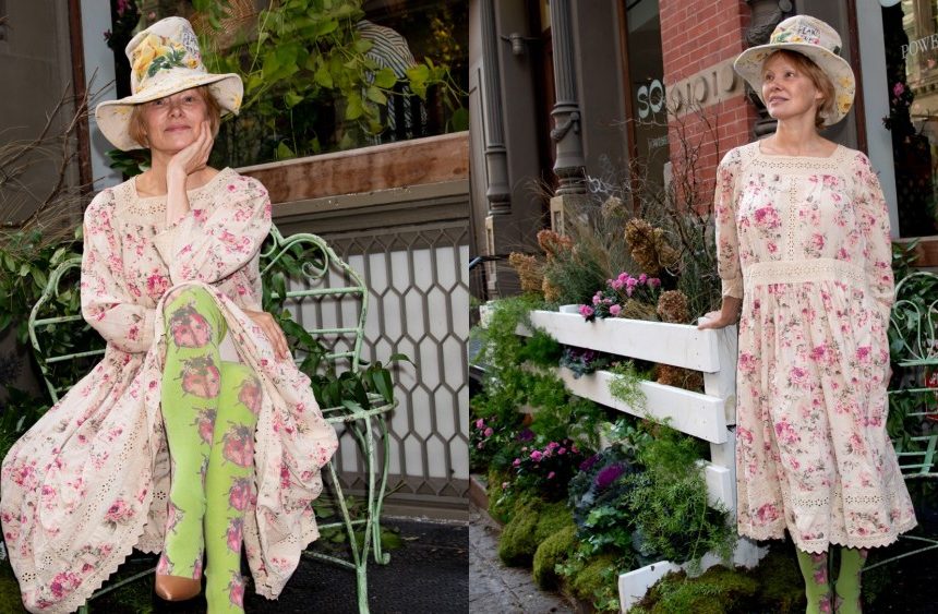 On Saturday, Pamela Anderson attended her Sonsie pop-up, clad in a floral dress.