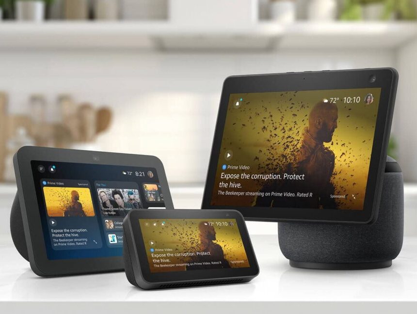 Ads for The Beekeeper movie displayed on Amazon Echo Show devices.