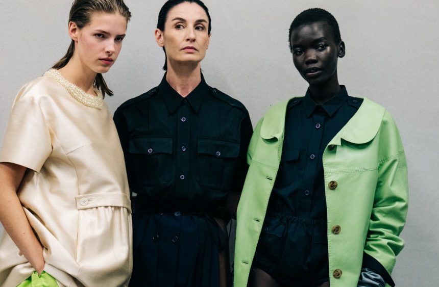 Backstage at Prada Spring 2026 Ready-to-Wear Collection at Milan Fashion Week