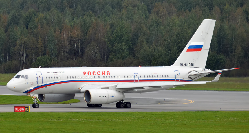 Russian government jet flies to North Korea, a week before military parade
