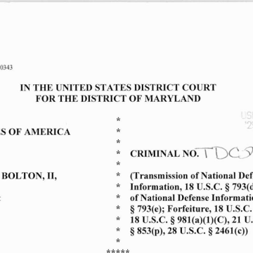 Read the Indictment of John R. Bolton