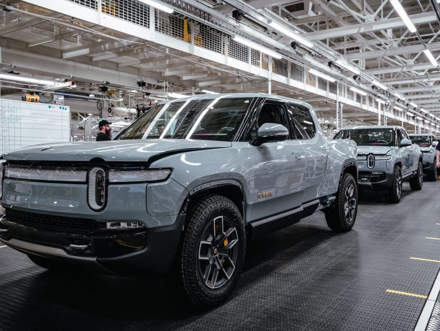 Rivian assembly line