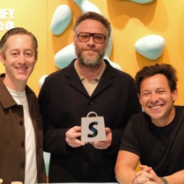 Seth Rogen at the Houseplant pop-up.