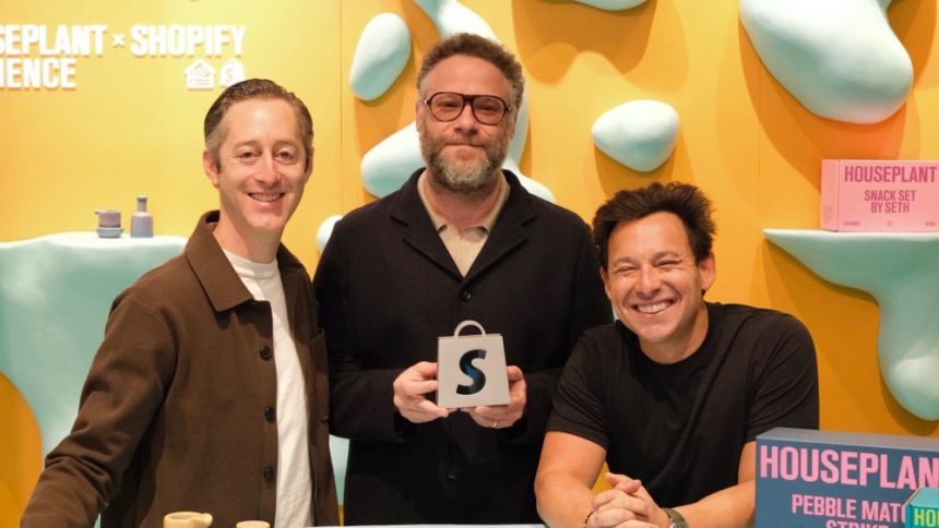 Seth Rogen at the Houseplant pop-up.