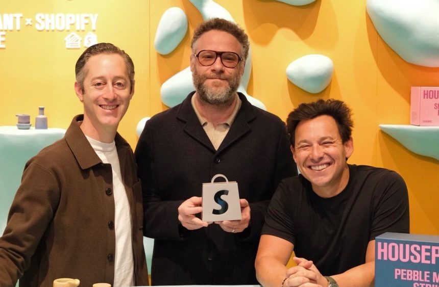 Seth Rogen at the Houseplant pop-up.