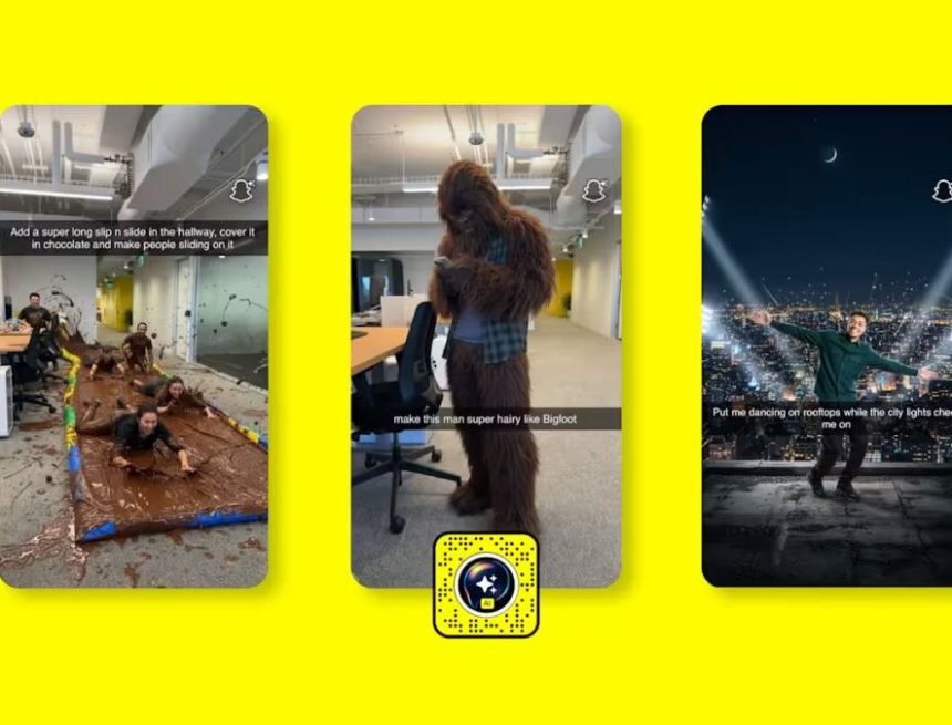 Snapchat makes its first open prompt AI Lens available for free in the US