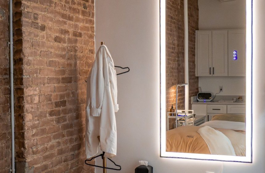 A treatment bed in Katya Young Studios