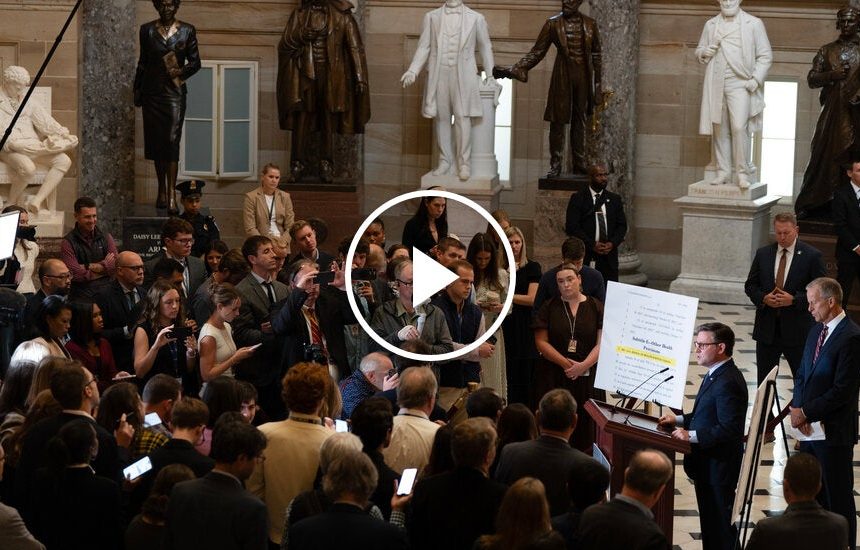 Speaker Johnson Says Trump Is ‘Trolling’ Democrats With Cuts