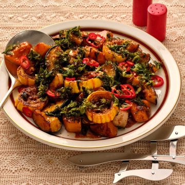 Sweet-and-Spicy Squash With Scallion Oil Recipe