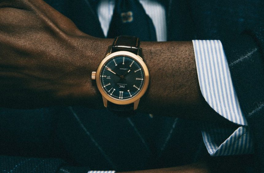 IWC Ingenieur vintage watch; Cesare Attolini wool jacket, suit, cotton shirt and tie; Celine Homme by Hedi Slimane belt.