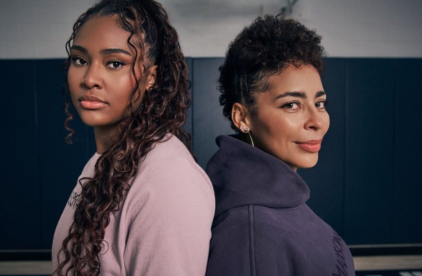 UConn Huskies forward Sarah Strong and her mother, former WNBA player Allison Feaster, for Madison Reed.