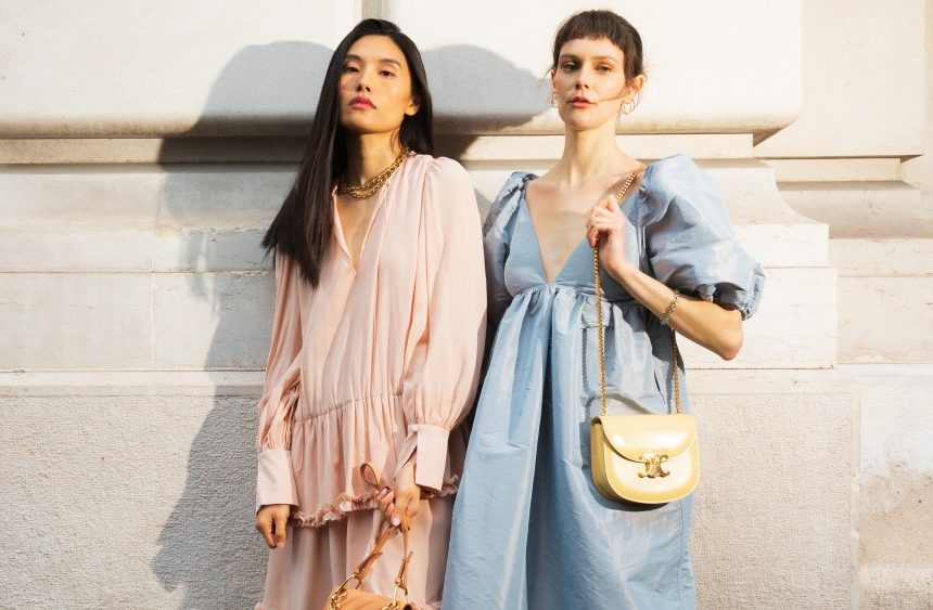 Some pastel looks from Vestiaire Collective.