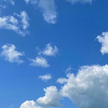 blue sky with white clouds