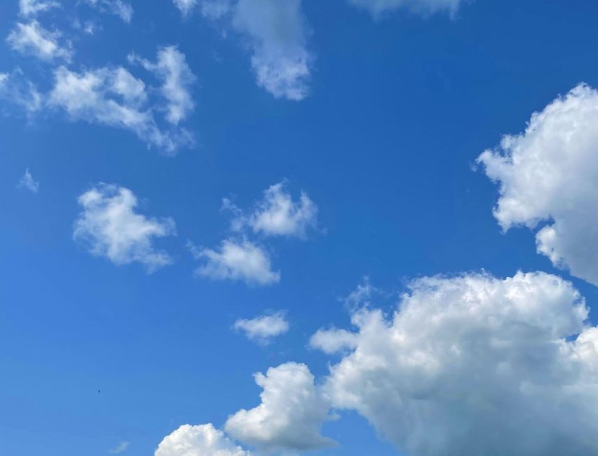 blue sky with white clouds