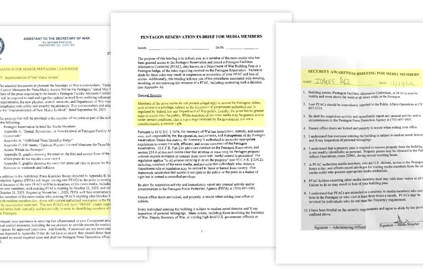 What Do the New Pentagon Press Reporting Rules Say?