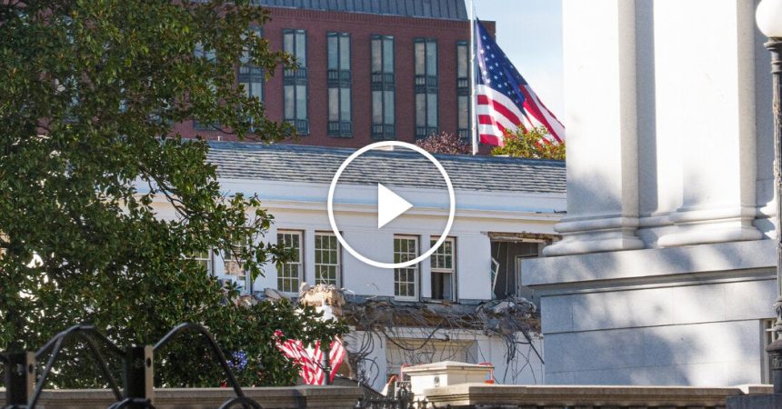 White House Demolishes Facade of East Wing to Build Trump’s Ballroom