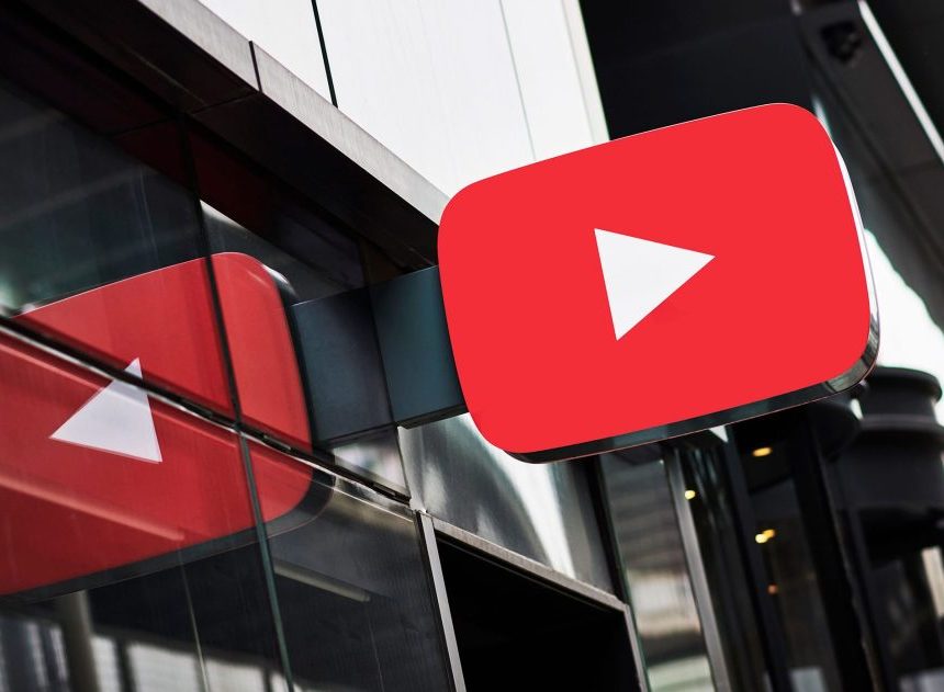 YouTube logo on building