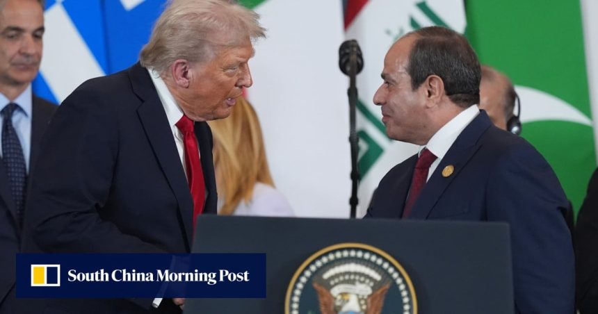 Trump hails ‘tremendous day for Middle East’ as leaders sign Gaza declaration