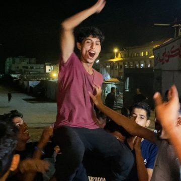 Palestinians in Gaza celebrate news of ceasefire deal | Gaza