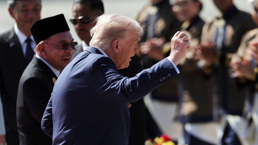 Trump dances with performers after landing in Malaysia | Donald Trump dances with performers after landing in Malaysia | Donald Trump