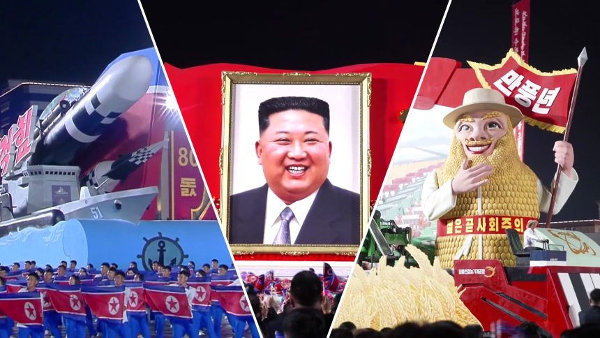 Kim, nukes and a giant rice man: The propaganda of North Korea’s float parade