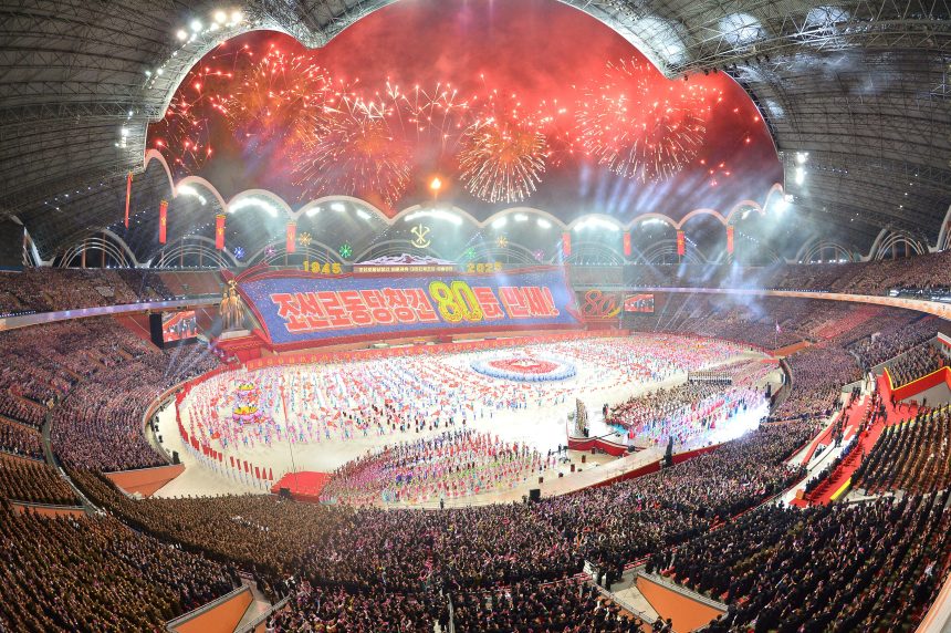 Kim Jong Un touts totalitarianism to foreign guests at first mass games in years