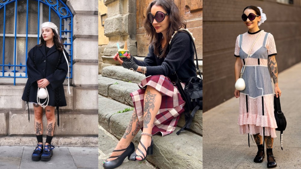 Mandy Lee, also known as @oldloserinbrooklyn on social media, showing her freaky shoes.