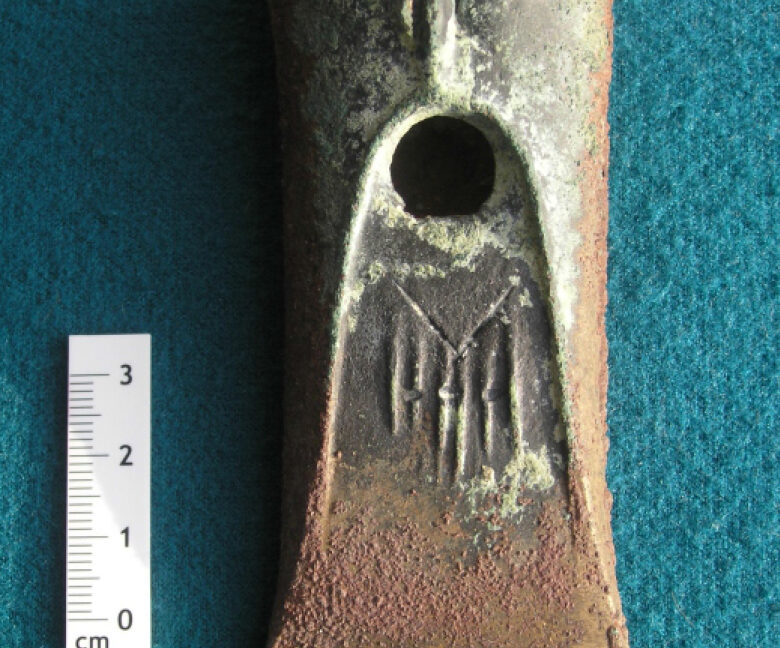 photo of a bronze axe head