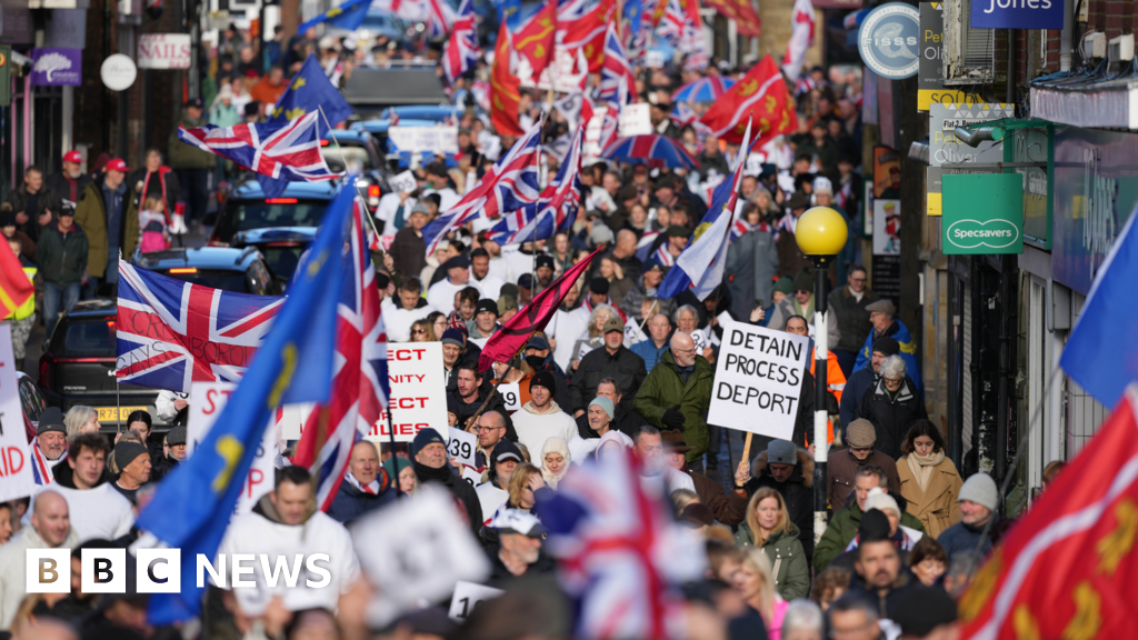 Protesters march over Crowborough barracks asylum seeker plan