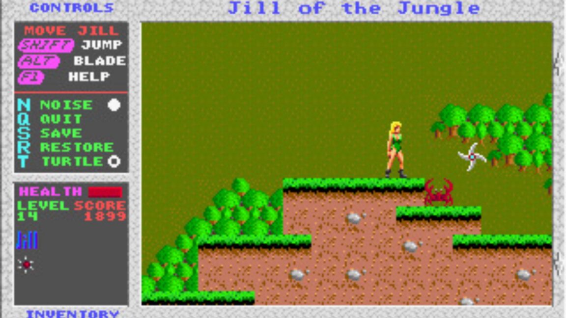 A screenshot of Jill of the Jungle