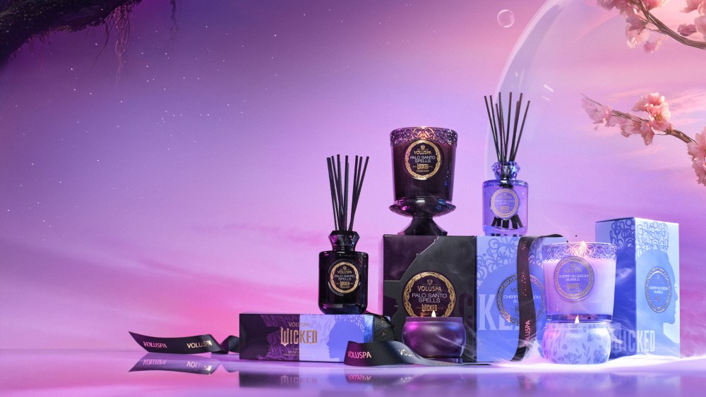 Voluspa’s "Wicked: For Good" collection, wicked movie merchandise collections and collaborations, candles