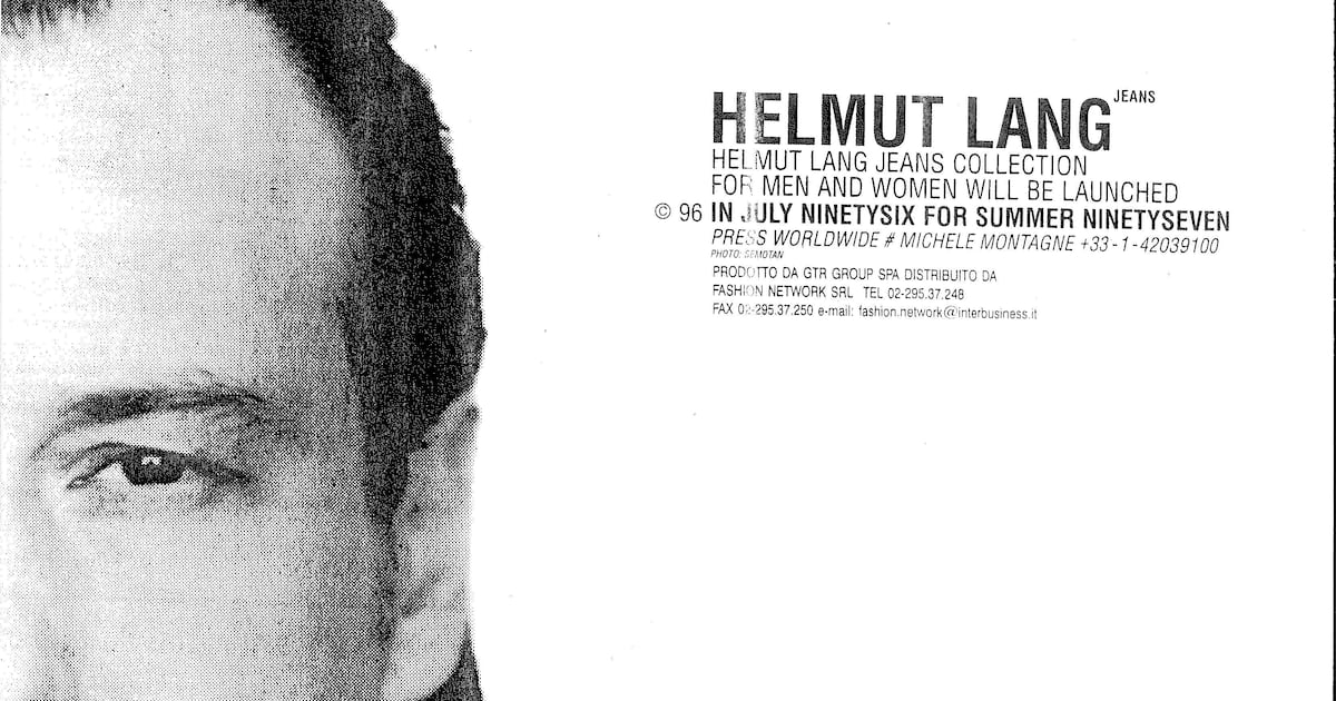 Exclusive: Helmet Lang on Helmut Lang