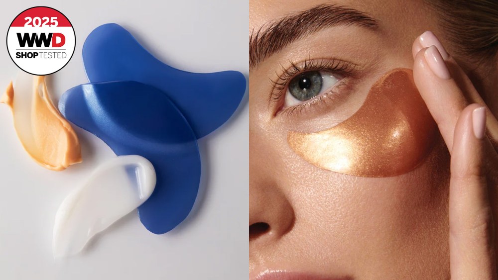 under eye patches that our editors tested; woman testing under eye patches
