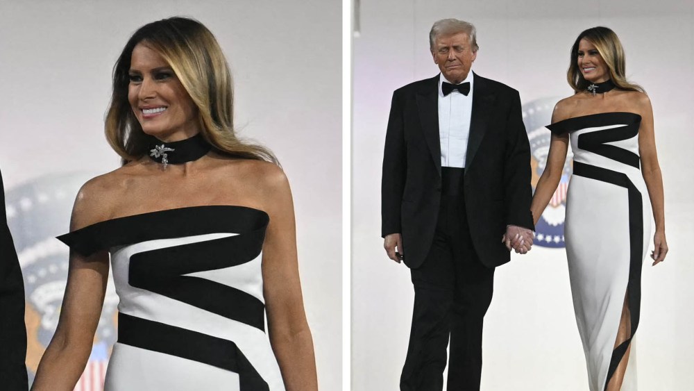 Herve Pierre designed Melania Trump's inaugural ball gown again.