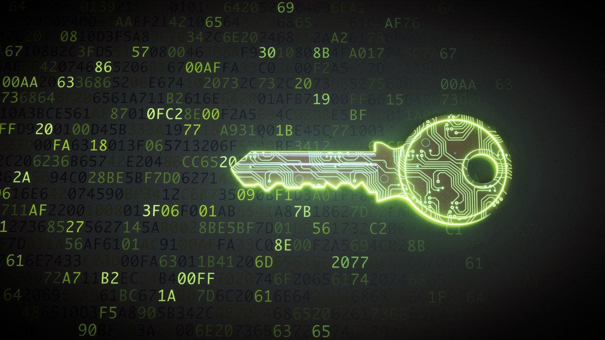 a green lock on a digital background, symbolizing cybersecurity
