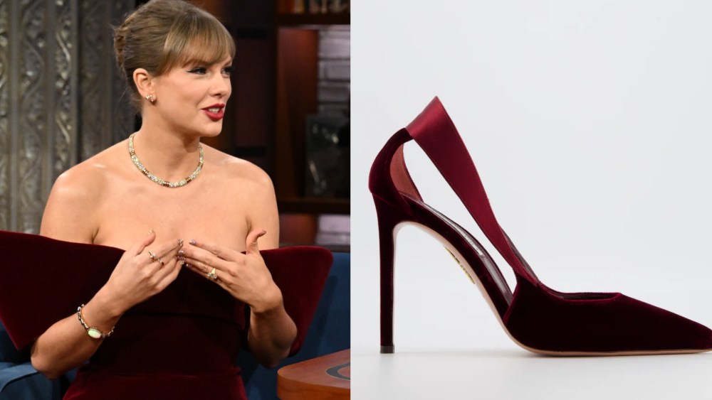 'The Late Show with Stephen Colbert' and guest Taylor Swift during Wednesday’s show.